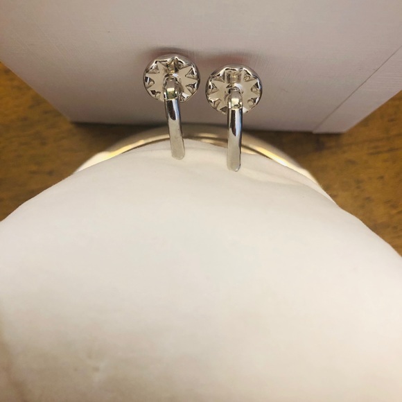 Silver Crystal Pink & White Drop Earrings - Picture 6 of 8